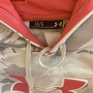 Under Armor, pink/white hoodie